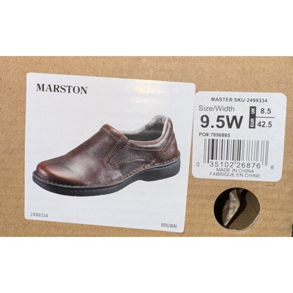 RedHead Marston Mens Leather Slip On Casual Loafers Shoes Size 9.5 WIDE Brown - Picture 9 of 9